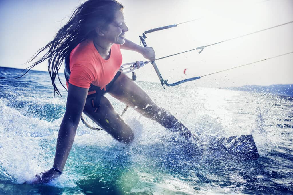 Surfing on the ocean